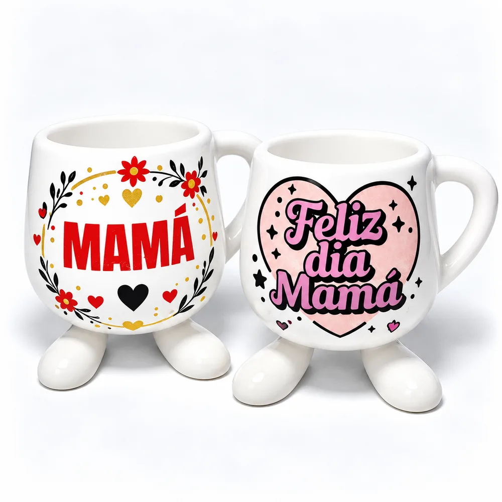 Taza/Mate con patitas chicas deco Mamá
